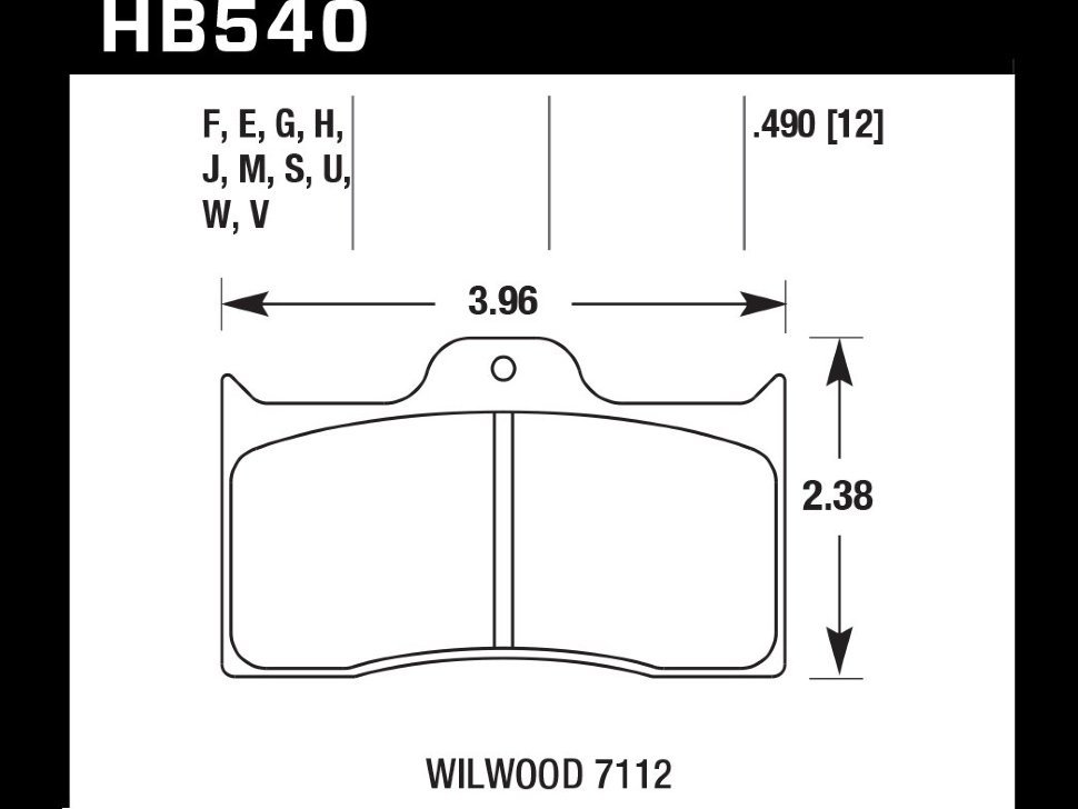 Колодки тормозные HB540B.490