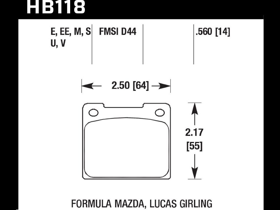 Колодки тормозные HB118G.560