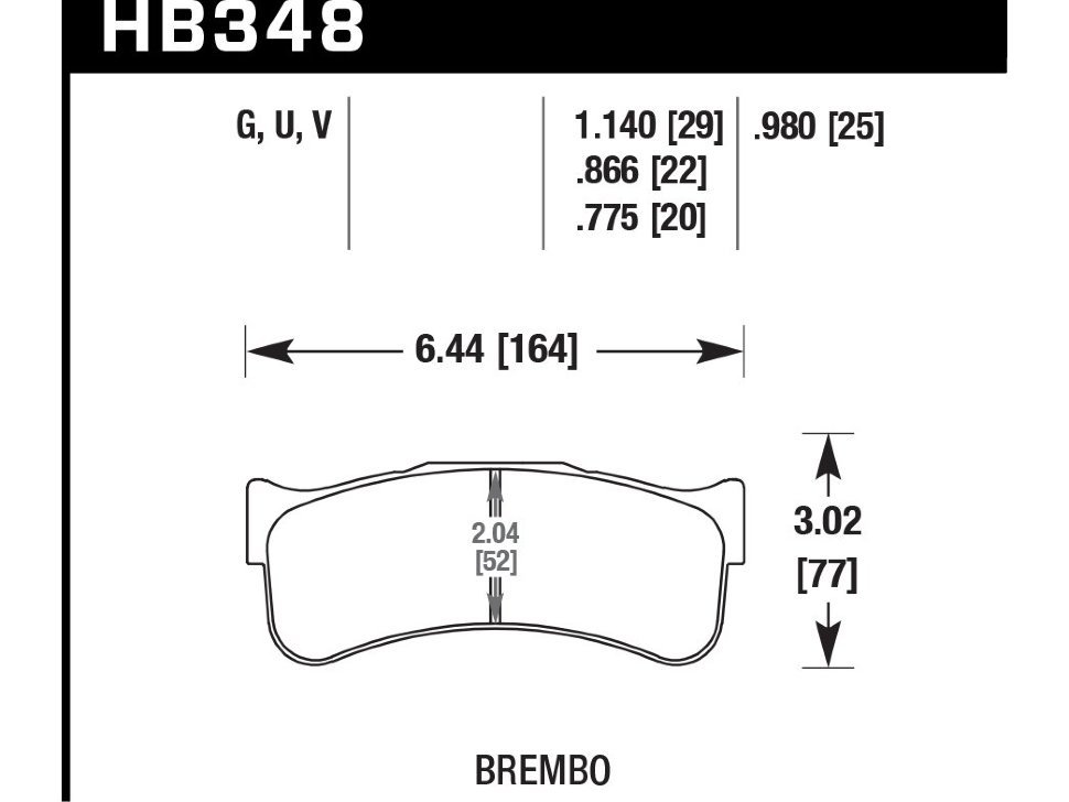 Колодки тормозные HB348W.775