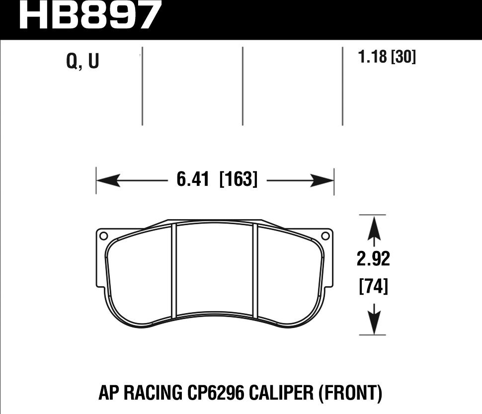 Колодки тормозные HB897Q1.18 HAWK DTC-80 AP Racing CP6269