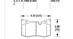Колодки тормозные HB640B.550