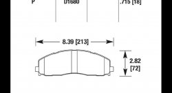Колодки тормозные HB714Y.715 HAWK LTS