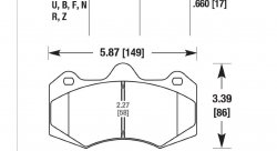 Колодки тормозные HB586G.660 HAWK DTC-60 AP Racing