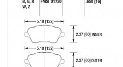 Колодки тормозные HB725N.650
