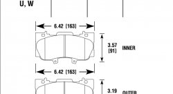 Колодки тормозные HB802G.661 HAWK DTC-60 D1784 Mustang Perf Package (Front)