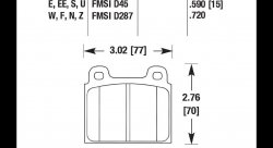 Колодки тормозные HB171B.590