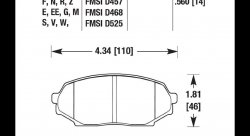 Колодки тормозные HB148B.560