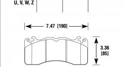 Колодки тормозные HB805G.615 HAWK DTC-60 D1792 Mustang (Front)