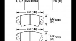 Колодки тормозные HB638B.702