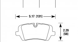 Колодки тормозные HB834B.645 HAWK HPS 5.0 Land Rover Range Rover Supercharged задние