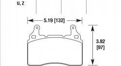 Колодки тормозные HB787Z.582 HAWK PC перед TESLA S; Corvette 2014-> ; Camaro 2010->