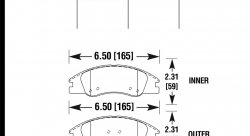 Колодки тормозные HB887B.666 HAWK HPS 5.0 Kia Spectra LX передние