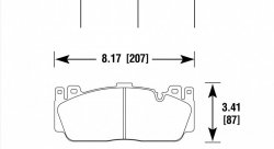 Колодки тормозные HB828B.760 HAWK HPS 5.0 BMW M5 F10; M6 F13; передние