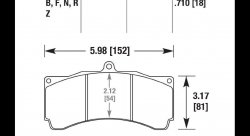 Колодки тормозные HB716U.984 HAWK DTC-70 AP / Alcon