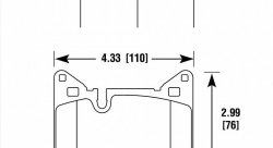 Колодки тормозные HB808B.570 HAWK HPS 5.0 Mercedes-Benz C63 AMG Black Series задние
