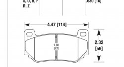 Колодки тормозные HB587N.630