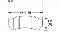 Колодки тормозные HB709N.630 HAWK HP Plus Alcon Monoblock 6 CAR97