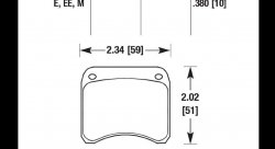 Колодки тормозные HB117G.380 HAWK DTC-60 AP Racing 2