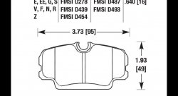 Колодки тормозные HB195U.640 HAWK DTC-70 BMW E30