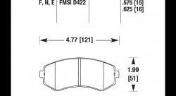 Колодки тормозные HB231B.625