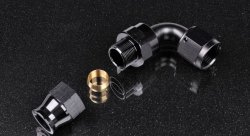 Фитинг AN8 90° под алюминиевую трубку 12 мм, мама