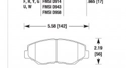 Колодки тормозные HB393B.665