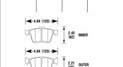 Колодки тормозные HB789F.600 HAWK HPS, задние A3 8V; TT 8S; GOLF 7; PASSAT 3G;