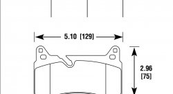 Колодки тормозные HB824Z.668 HAWK PC Mercedes-Benz SLS AMG  задние