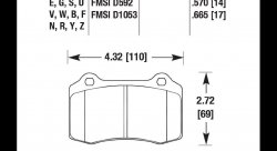 Колодки тормозные HB194B.665