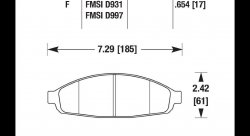 Колодки тормозные HB433B.654