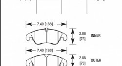 Колодки тормозные HB641N.696 HAWK HP Plus Audi A5, A4 (1LA), Q5