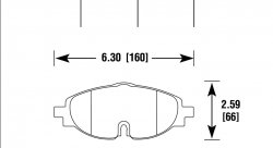 Колодки тормозные HB788F.745 HAWK HPS, перед VW GOLF VII; Passat 3G; AUDI TT FV3; A3 8V1