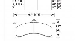 Колодки тормозные HB102Q.600 HAWK DTC-80 AP Racing 6, Sierra/JFZ, Wilwood