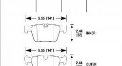 Колодки тормозные HB817Z.633 HAWK PC Mercedes-Benz CL63 AMG  задние