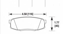 Колодки тормозные HB590N.682 HAWK HP Plus задн. Pajero 4 / Lexus LX570, LX450D / Toyota LC200