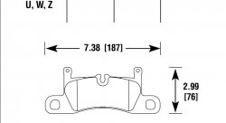 Колодки тормозные HB829Q.594 HAWK DTC-80 D1655 Porsche (Rear)
