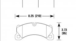 Колодки тормозные HB819B.614 HAWK HPS 5.0 перед. Porsche Cayenne 2010-> ; MACAN 3.0S; 350x34mm