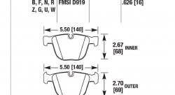 Колодки тормозные HB630Q.626 HAWK DTC-80 BMW (Rear)