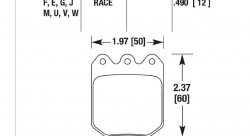 Колодки тормозные HB622M.550 HAWK Black Wilwood DLS 6813