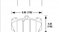 Колодки тормозные HB813B.640 HAWK HPS 5.0 Porsche Cayenne Turbo 9PA 2007-2010 передние