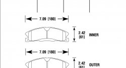 Колодки тормозные HB826Z.708 HAWK PC Ford Explorer AWD передние