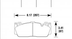 Колодки тормозные HB828Z.760 HAWK PC BMW M5 F10; M6 F13; передние