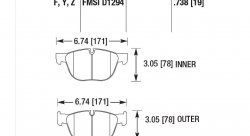 Колодки тормозные HB708B.738