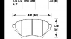 Колодки тормозные HB431B.606