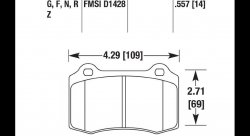 Колодки тормозные HB663B.557