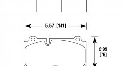 Колодки тормозные HB814Z.668 HAWK PC Mercedes-Benz CL550  передние