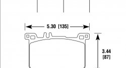 Колодки тормозные HB831Z.667 HAWK PC Mercedes-Benz SL400  передние