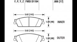 Колодки тормозные HB568B.666