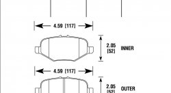 Колодки тормозные HB827B.653 HAWK HPS 5.0 Ford Explorer AWD задние