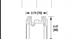 Колодки тормозные HB766N.624 HAWK HP+; задн. BMW M4 F82, F32; M3 F80 F30; F20 F22 F87 M-Performance